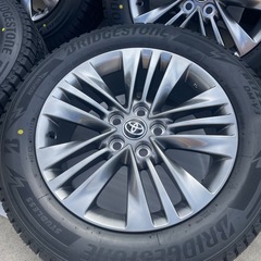 アルファード 40系新車外し純正ホイール 新品ブリヂストン ブリザックスタッドレス タイヤ225/60R18 2025年 4本 の画像