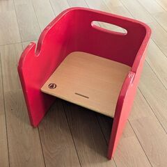 HOPPL ホップル コロコロ チェア 赤 木製 キッズ ベビーの画像