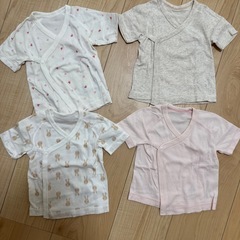 ユニクロ　短肌着4枚、コンビ肌着4枚　50-60センチの画像