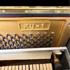 KAWAI カワイ アップライトピアノ KU-1 カバー＆椅子付　高さ調整可能の画像