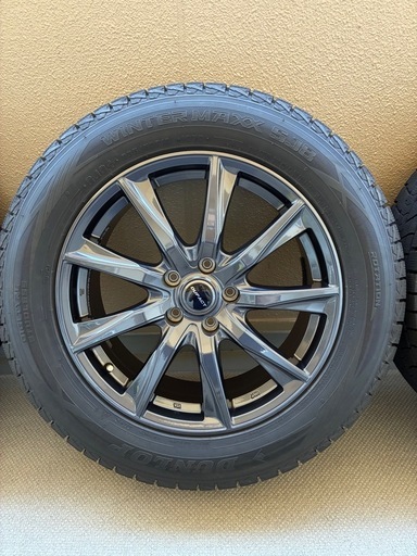 美品 235/60R18 18x7.5J 5穴 114.3 +48 DUNLOP/ダンロップ WINTER MAXX SJ8+ 202