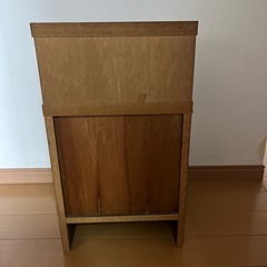 ダークブラウン サイドテーブル 引き出し付きの画像