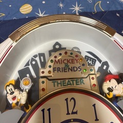 ディズニー音楽機能付掛け時計の画像