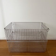 無印　スチール収納バスケットの画像
