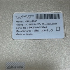ケノン　脱毛器　　NIPL-2080
の画像