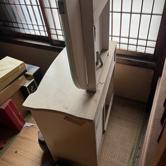 昭和レトロ ホワイトの夢かわなドレッサー 古道具 アンティークの画像