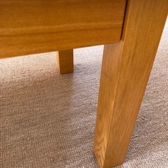 無印良品　MUJI 無垢ローテーブル　引き出し付き　木　家具　天然木の画像
