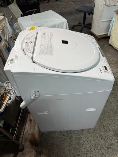 SHARP｜シャープ  縦型乾燥洗濯機 ホワイト系 ES-TX8H-W [洗濯8.0kg /乾燥4.5kg /ヒーター乾燥(排気タイプ