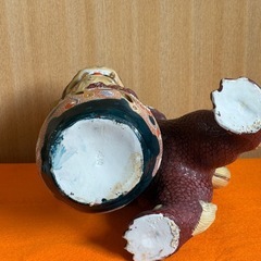 【九谷焼】玉乗り獅子　置物　の画像