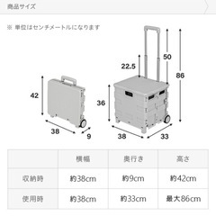 キャンプやピクニック、おでかけに◎ キャリーカート/ボックス 超軽量 折りたたみ 2WAY の画像