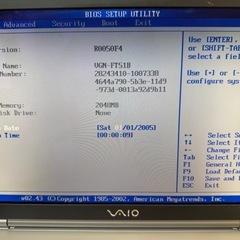 SONY VAIOノート　Windows Vistaモデルの画像