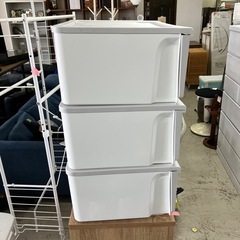 A2510-602 衣装ケース　収納ケース　3段4個組　バラ売り不可　キズ汚れ有りの画像