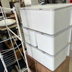 A2510-602 衣装ケース　収納ケース　3段4個組　バラ売り不可　キズ汚れ有りの画像