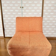 1人用ソファ　オレンジの画像