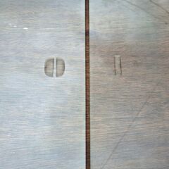 古民家　棚　横105㎝×奥行き30㎝×高さ40㎝　木製　収納　ケース　置物　インテリア　家具　中古品の画像