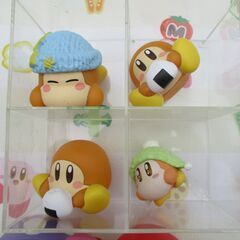 ☆星のカービィ ミニ人形 14個セット ケース・マット付き◆置いておくだけで癒やされるキュートなカービーの画像