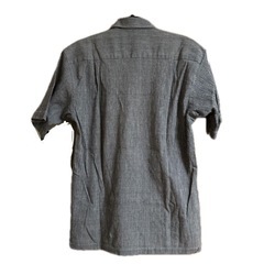 Adam&Eve アダムアンドイヴ 半袖シャツ　L グレーチェック柄の画像