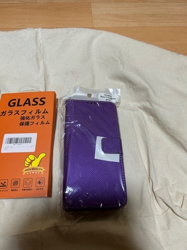 ドジャース優勝大特価　新品同様　品女性購入品OPPO Reno11A SIMフリー パープル色 手帳型スマホケース付（ストラップ有） 