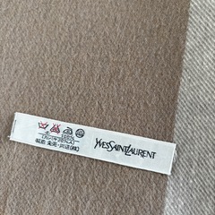 【新品未使用品】YSL/イヴサンローラン 大判マフラー カサンドラ チェック（ベージュ）の画像
