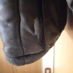 レザーダウンジャケット　羊革　Ⅿサイズの画像
