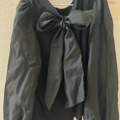レディース 前後2Way異素材リボントップス GRL の画像