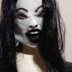 (未使用品)ハロウィンマスク 黒髪ゴーストの画像