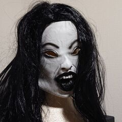 (未使用品)ハロウィンマスク 黒髪ゴーストの画像