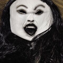 (未使用品)ハロウィンマスク 黒髪ゴーストの画像
