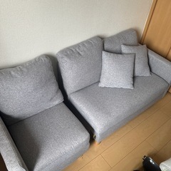 ３人掛けL字ソファの画像