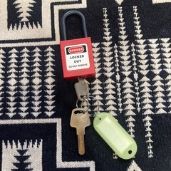 南京錠 鍵 キー スペアキー付きの画像