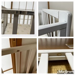 ベビーベッド（ベッドガード付）の画像