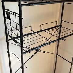 洗濯機　ラック　ニトリ　DK003 黒の画像