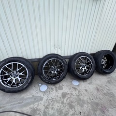 美品　レイズホムラ 18インチ 7.5j pcd100 タイヤバリ山の画像