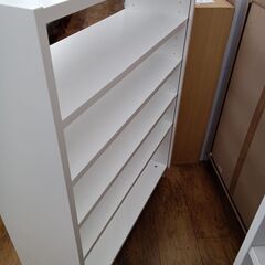 ★リユースのサカイ水戸店★ IKEA フリーラック ホワイト H106.5×D28×W80 クリーニング済み MT5971の画像