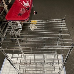 4段　スチールラック　メタルラック　便利　棚　収納　キャスター無し　W600×D360×H1240　ポール径25㎜　中古　④の画像