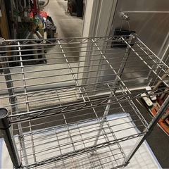 4段　スチールラック　メタルラック　便利　棚　収納　キャスター無し　W600×D360×H1240　ポール径25㎜　中古　④の画像