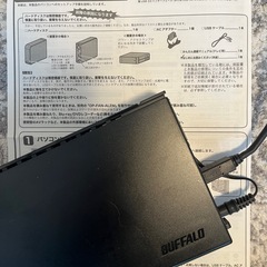 東芝ブルーレイディスクレコーダーと、外付けディスクの画像