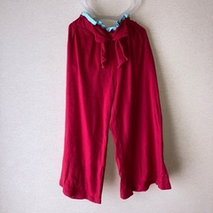 【お正月】赤い花柄の和装セット 140の画像
