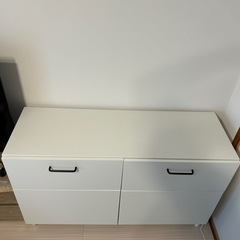 【再値下げ！】IKEA ローチェスト　ホワイトの画像