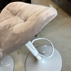 A2510-375　PANNA カジュアルチェア② カウンター バー チェア 回転 背もたれ付き スモーキーグレージュ 中古美品の画像