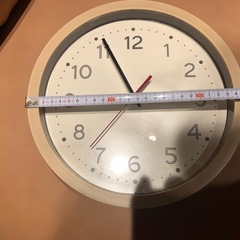 木製 掛け時計 アナログ 25cm 静音 おしゃれ ナチュラル インテリア壁掛け時計 ベージュ2の画像