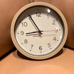木製 掛け時計 アナログ 25cm 静音 おしゃれ ナチュラル インテリア壁掛け時計 ベージュ2の画像
