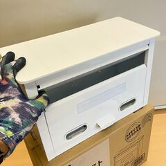 コメリ スチール郵便ポスト KFH-30（白）未使用の画像