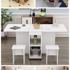 VEEZHA 新品　ダイニングテーブル　白　の画像