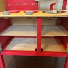 【値下げ】木製おもちゃ　おままごとキッチンの画像