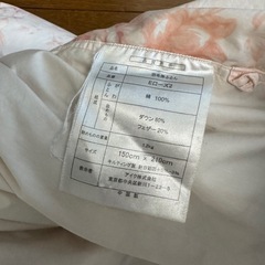 羽毛布団　シングル
の画像