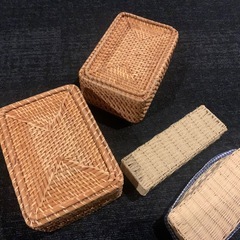 ラタン バスケット 4点セット　2の画像