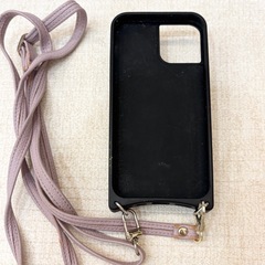 iPhone12 ストラップ付きレザー調スマホケース／多機能ウォレットタイプの画像