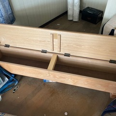 木製ベンチ　収納スペースもあり　の画像