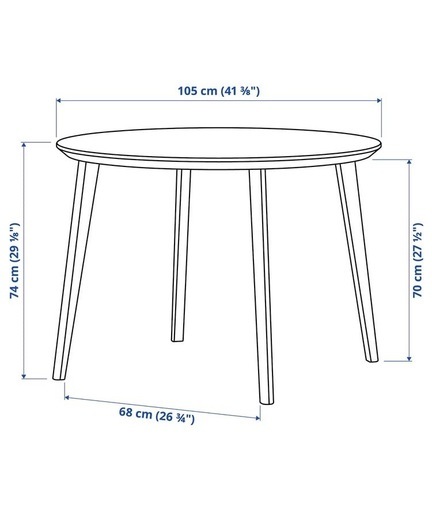 IKEA LISABO リーサボー 円形ダイニングテーブル